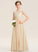 Neck Lydia Floor-Length A-Line Chiffon Scoop Junior Bridesmaid Dresses Lace