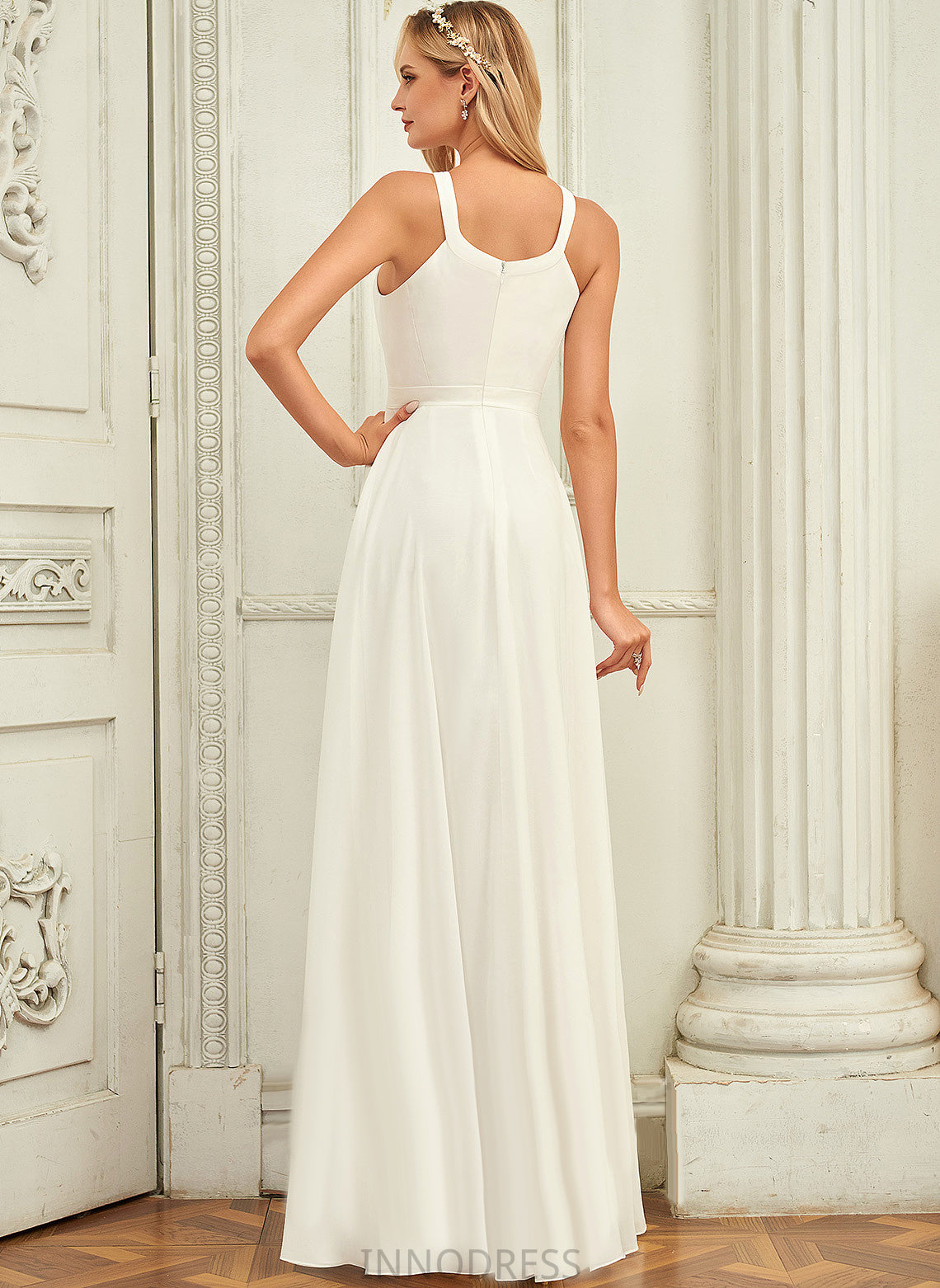Wedding Wedding Dresses Floor-Length A-Line Dress Alexandra Chiffon Scoop