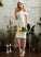 Knee-Length Sheath/Column Off-the-Shoulder Wedding Dresses Wedding Dress Kayla