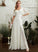 Sweep Wedding V-neck Zaria Front Sheath/Column Wedding Dresses With Split Dress Train