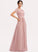 Floor-Length Straps Fabric A-Line Length Lace Silhouette Embellishment Viviana Natural Waist A-Line/Princess Floor Length