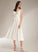 With V-neck Tea-Length Angeline Wedding Dresses Wedding A-Line Dress Pockets