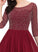 Beading Ina Sequins Neck A-Line Scoop Prom Dresses Chiffon Floor-Length With