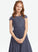 Chiffon A-Line Marin Asymmetrical Lace Neck Scoop Junior Bridesmaid Dresses