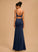 Chasity Beading With Sheath/Column Floor-Length Scoop Sequins Lace Neck Jersey Prom Dresses