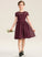 Neck Lace Scoop Knee-Length Bow(s) Cloe Junior Bridesmaid Dresses With Chiffon A-Line