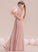 Neck A-Line Floor-Length Donna With Scoop Chiffon Junior Bridesmaid Dresses Ruffle