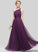 Prom Dresses A-Line Sara Floor-Length Ruffle With One-Shoulder Tulle
