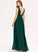 Front Prom Dresses A-Line Floor-Length Chiffon V-neck Split Emely With