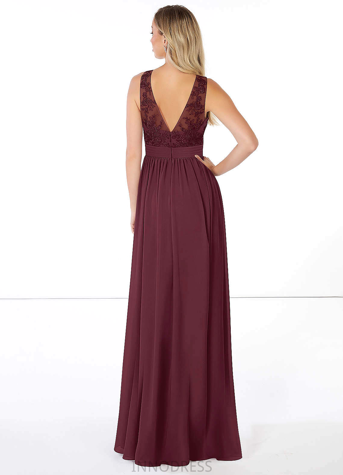 Azaria A-Line/Princess Sleeveless Off The Shoulder Floor Length Natural Waist Bridesmaid Dresses