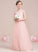 Scoop With Junior Bridesmaid Dresses Floor-Length Neck A-Line Mary Sequins Beading Tulle