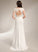 Lace Wedding With Sheath/Column V-neck Wedding Dresses Cassidy Train Dress Sweep