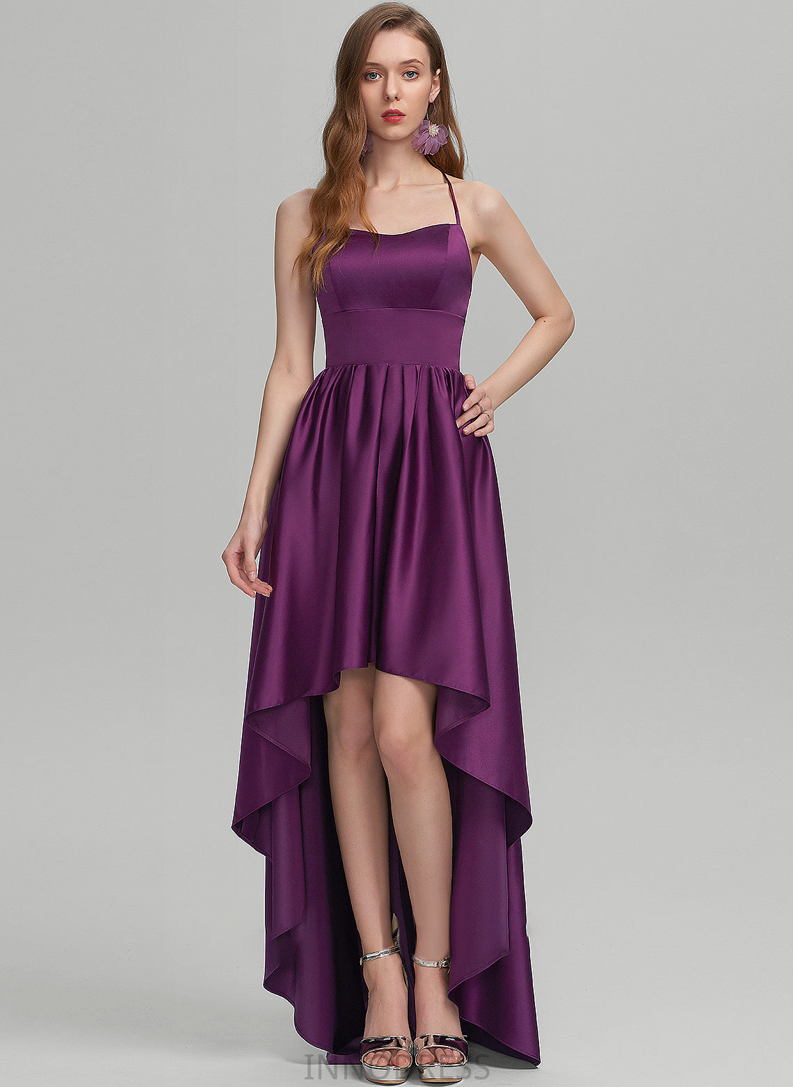 Prom Dresses Ball-Gown/Princess Simone Satin Square Asymmetrical Neckline