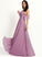 Silhouette Length A-Line Neckline Floor-Length Pockets ScoopNeck Fabric Embellishment Janiah V-Neck A-Line/Princess
