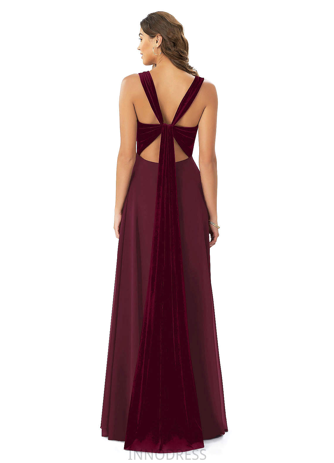 Kiera Scoop Floor Length A-Line/Princess Sleeveless Natural Waist Bridesmaid Dresses