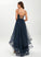 Prom Dresses Ball-Gown/Princess Sequins Asymmetrical Milagros Tulle Lace Scoop With Neck