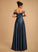 Pleated Off-the-Shoulder A-Line Prom Dresses Tianna With Satin Floor-Length