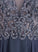 V-neck Lilliana Sequins A-Line Chiffon Beading With Floor-Length Prom Dresses