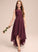 Bow(s) Lace Neck A-Line With Asymmetrical Scoop Chiffon Junior Bridesmaid Dresses Mikayla