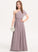 A-Line Floor-Length Brynlee With Ruffle Chiffon Junior Bridesmaid Dresses One-Shoulder
