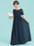 Alma A-LineScoopNeckFloor-LengthChiffonJuniorBridesmaidDress#148411 Junior Bridesmaid Dresses