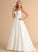 Dress With Wedding Wedding Dresses Satin Janessa Sweep Train V-neck Ball-Gown/Princess Beading