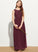 Scoop A-Line Neck Floor-Length Sequins With Lace Chiffon Heather Junior Bridesmaid Dresses Beading