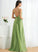 Silhouette SplitFront Floor-Length Length A-Line Neckline Embellishment Fabric CowlNeck Sofia A-Line/Princess Natural Waist