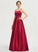 Laney Prom Dresses Satin Square Floor-Length Neckline A-Line