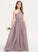 A-Line Floor-Length Brynlee With Ruffle Chiffon Junior Bridesmaid Dresses One-Shoulder