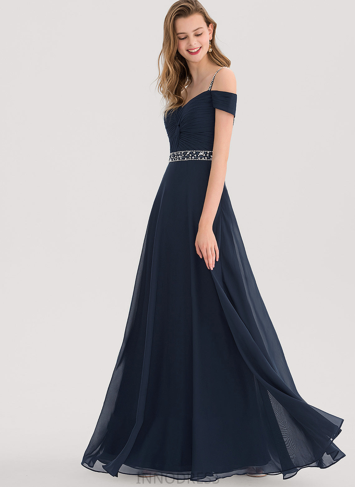 Floor-Length Sweetheart Prom Dresses With Chiffon Sequins Juliette Beading A-Line