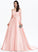 Ball-Gown/Princess Off-the-Shoulder With Prom Dresses Train Lindsay Sweep Bow(s) Satin