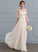 Illusion Wedding Dresses Floor-Length With Wedding Sequins Brooklynn Chiffon A-Line Bow(s) Dress Beading