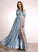 Neckline Straps A-Line HighNeck Fabric Floor-Length Silhouette Length Izabella Natural Waist A-Line/Princess Spaghetti Staps