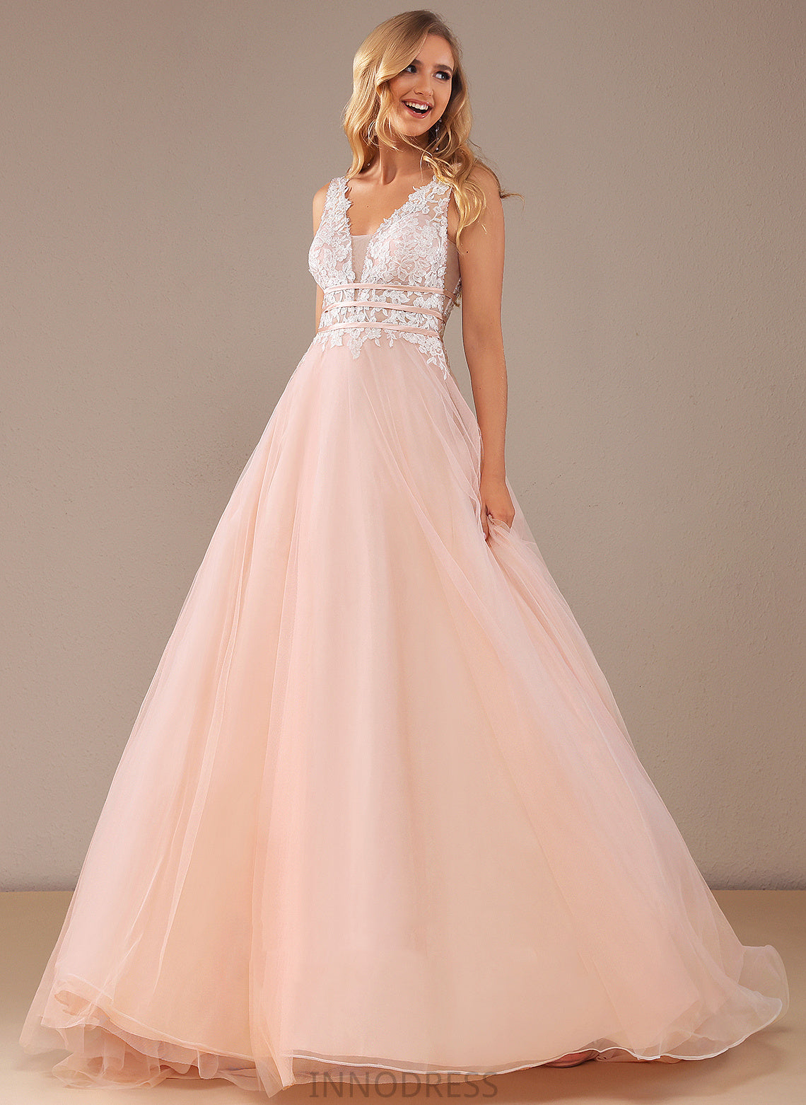 Dress Wedding V-neck Lace Court Wedding Dresses Train Ciara Lace Sequins With Ball-Gown/Princess Tulle