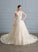 Beading Cathedral Sequins Sweetheart Train Crystal Tulle Ball-Gown/Princess Dress With Wedding Dresses Lace Wedding