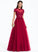 Hailie Sequins With Scoop Ball-Gown/Princess Prom Dresses Tulle Floor-Length Neck