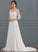 Sequins Logan Sweep With Beading Lace Chiffon Train Wedding A-Line Dress V-neck Wedding Dresses