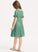Knee-Length Junior Bridesmaid Dresses Ruffles With Lace Cascading Amina A-Line Scoop Neck