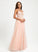 Ball-Gown/Princess With V-neck Sarah Tulle Sequins Prom Dresses Beading Lace Floor-Length