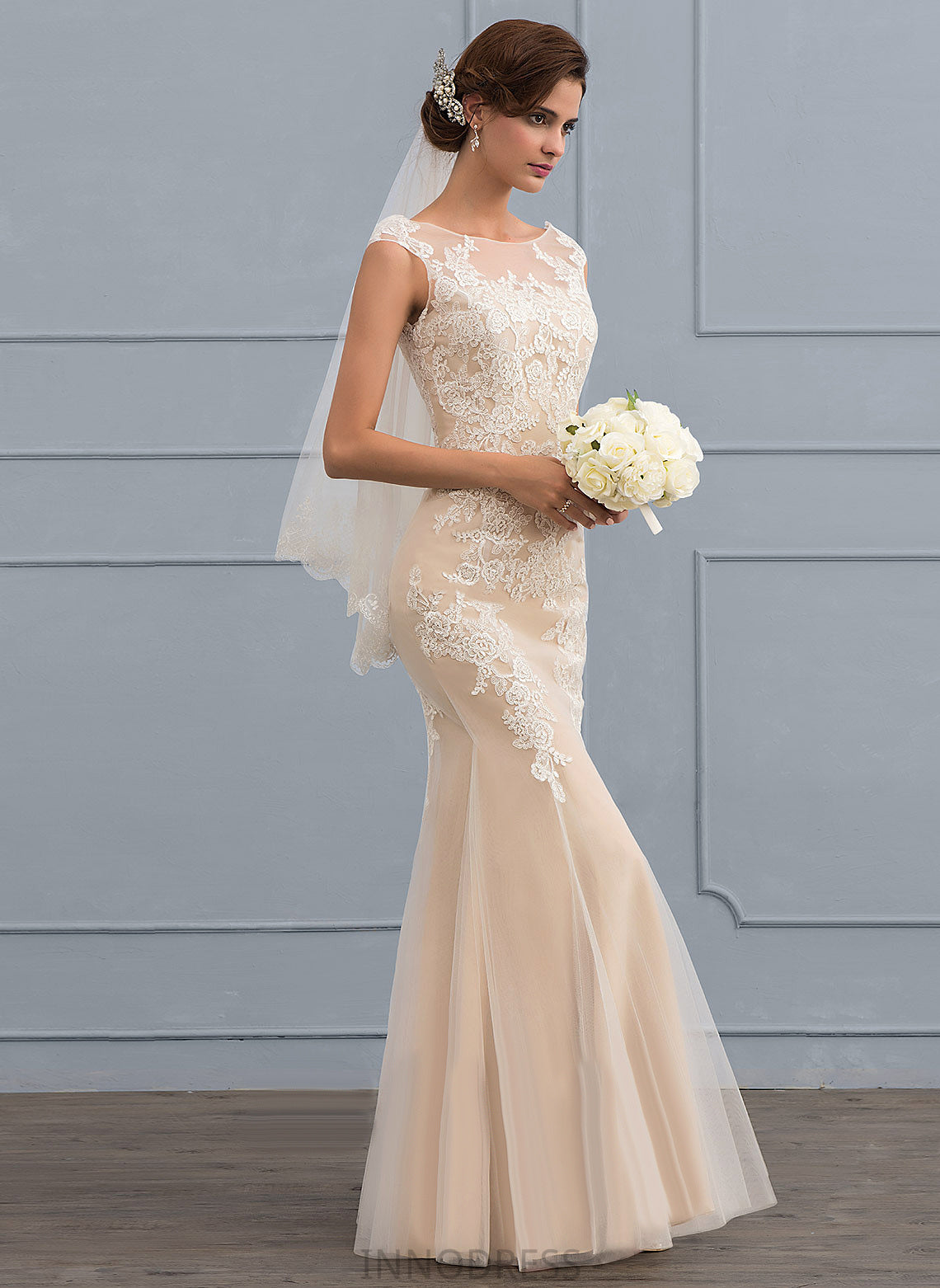 Wedding Dresses Lace Wedding Trumpet/Mermaid Ruth Floor-Length Tulle Dress