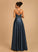 Satin Prom Dresses A-Line Amiyah Floor-Length V-neck