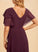 Ruffle Floor-Length Fabric Neckline Length Silhouette ScoopNeck A-Line Embellishment SplitFront Jadyn High Low Bridesmaid Dresses