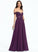 Off-the-Shoulder Sequins With Beading Ball-Gown/Princess Prom Dresses Floor-Length Chiffon Cadence