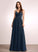 Neckline Floor-Length V-neck Lace Fabric Length A-Line Embellishment Silhouette Lisa