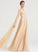 Square Floor-Length With Kyleigh A-Line Dress Chiffon Neckline Wedding Ruffle Wedding Dresses Beading