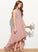 Scoop Lace Chiffon Asymmetrical Maliyah Neck A-Line Junior Bridesmaid Dresses
