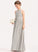 Junior Bridesmaid Dresses Floor-Length A-Line Ruffle Chiffon Scoop Lace Neck With Dylan