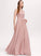 Chiffon V-neck Prom Dresses Ruffle A-Line Ashleigh With Floor-Length