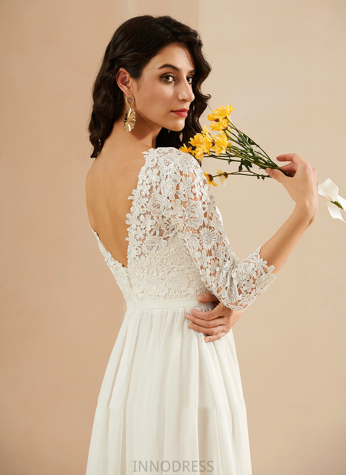 Sweep With Lace A-Line Train Dress Paola Wedding Dresses Wedding